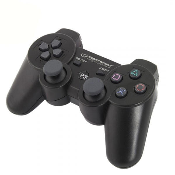 Gamepad Bluetooth, PS3, 12 butoane, vibratii, negru, Esperanza Marine - imagine 5